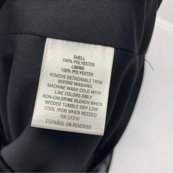 Thalia Sodi Black Dress Medium Asymmetric Chiffon Ruffle WhimsyGoth Casual Work - Picture 9 of 10